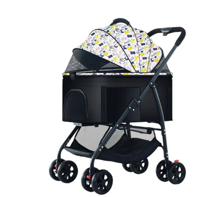 Small Dog Trolley Removable Cat Carrier Pet Stroller