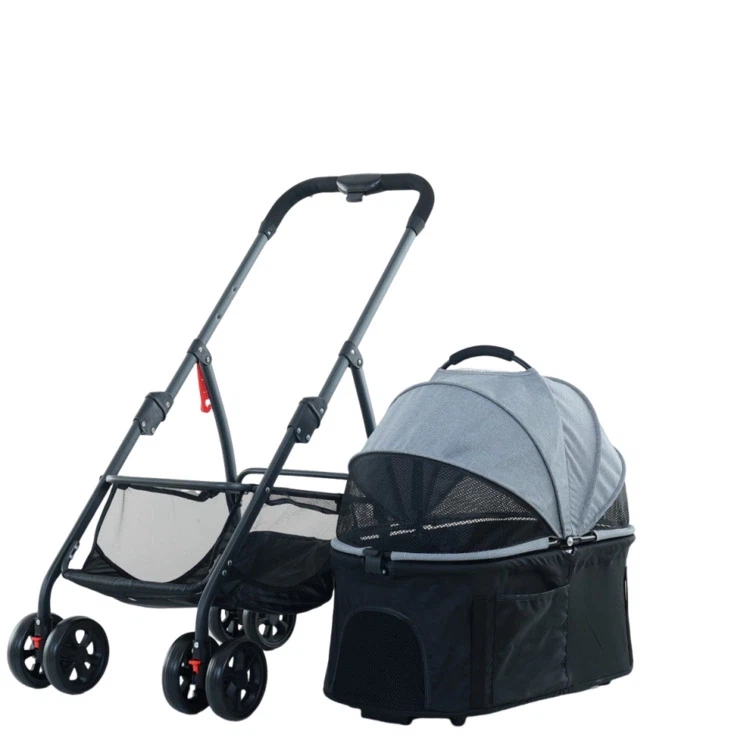 Small Dog Trolley Removable Cat Carrier Pet Stroller