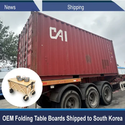 Papan Meja Lipat Luaran OEM Dihantar Ke Korea Selatan