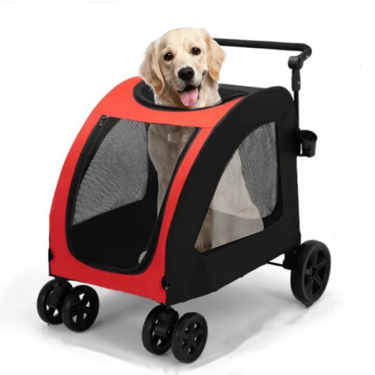 Stroller Anjing Besar Boleh Dilipat Tugas Berat Luaran